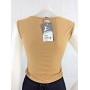 DIMENS DANZA SMANICATO t-shirt top slim donna stock sport palestra fitness tg XS