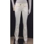 JEANS PANT MET VITTORIA/S BIANCO DONNA ADERENTI VITA MEDIO SVASATO STOCK TG 28