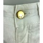 JEANS DONNA BIANCO MET BIDYS PANTALONI ADERENTI SEMI ELASTICIZZATI  TG 31