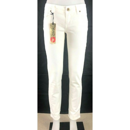 JEANS DONNA BIANCO CLINK REGENT PANTALONI ADERENTI SEMI ELASTICIZZATI TG32