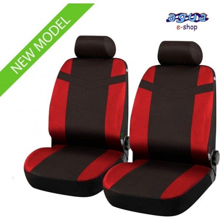 R43 COPRISEDILI ANTERIORI NERI ROSSO PER JAGUAR X-TYPE 2001 - 2009 FODERE AUTO