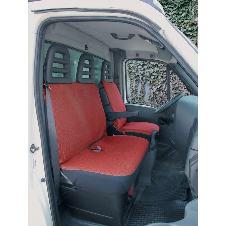Coprisedili Furgoni Transporter 10478 sedile singolo e doppia panca rosso