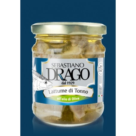 LATTUME DI TONNO DRAGO IN OLIO DI OLIVA 3 BOCCE IN VETRO DA GR 200 CONSERVE