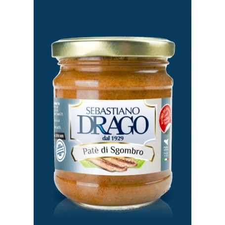PATE' DI SGOMBRO DRAGO CONSERVE PRONTO BRUSCHETTE CONDIMENTI 6 CONF DA 180 GR