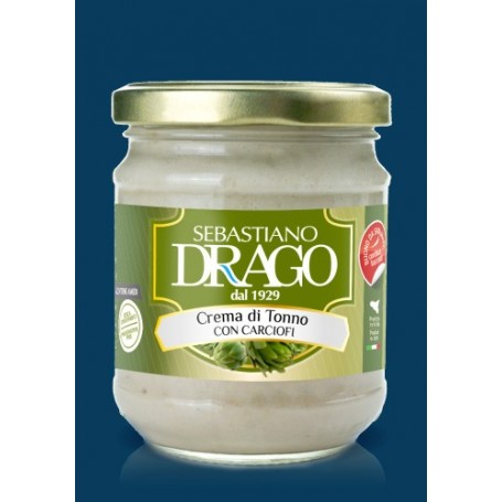 CREMA DI TONNO E CARCIOFI DRAGO CONSERVE BRUSCHETTE CONDIMENTI 6 CONF DA 180 GR