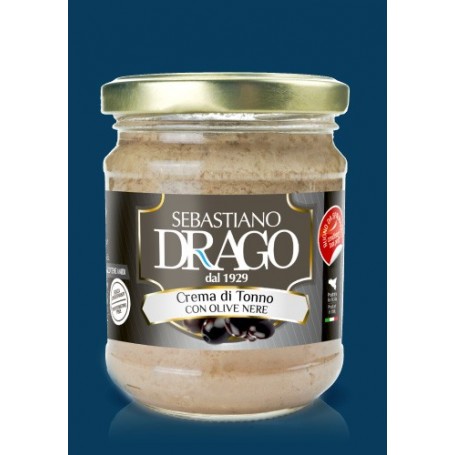 CREMA DI TONNO E OLIVE DRAGO CONSERVE BRUSCHETTE CONDIMENTI 1 CONF DA 180 GR