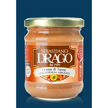 CREMA DI TONNO E PEPERONI ARROSTITI CONSERVE BRUSCHETTE CONDIMENTI 6 DA 130 GR