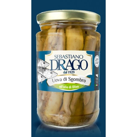 UOVA DI SGOMBRO DRAGO IN OLIO D'OLIVA CONSERVE 6 BOCCE DI VETRO DA 300GR