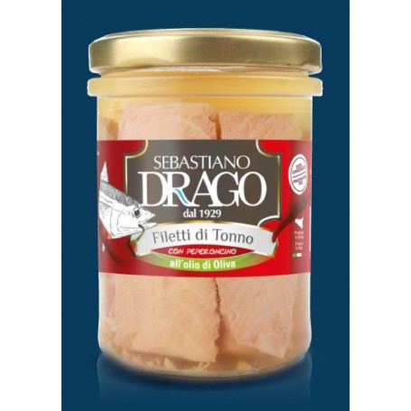 PEZZETTI DI TONNO IN OLIO D'OLIVA PEPERONCINO ROSSO CONF 6 X 300GR