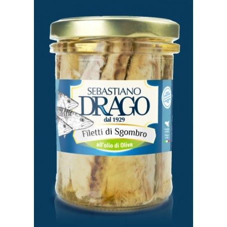 FILETTI DI SGOMBRO DRAGO IN OLIO EXTRA D'OLIVA CONF 6 X 200GR CONSERVE