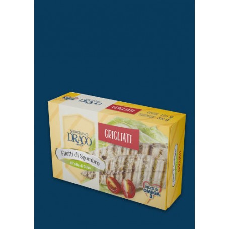 Filetti di sgombro drago grigliato in olio d 'oliva 3 conf da 125 gr conserve