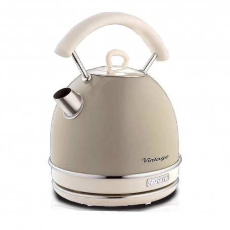 Ariete 2877 Bollitore elettrico 1,7 Litri di Design Infusi, tè e tisane Autosp 2000 W  Inox Linea Vintage Beige