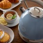 Ariete 2877 Bollitore elettrico 1,7 Litri di Design Infusi, tè e tisane Autosp 2000 W  Inox Linea Vintage Celeste