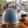 Ariete 2877 Bollitore elettrico 1,7 Litri di Design Infusi, tè e tisane Autosp 2000 W  Inox Linea Vintage Celeste