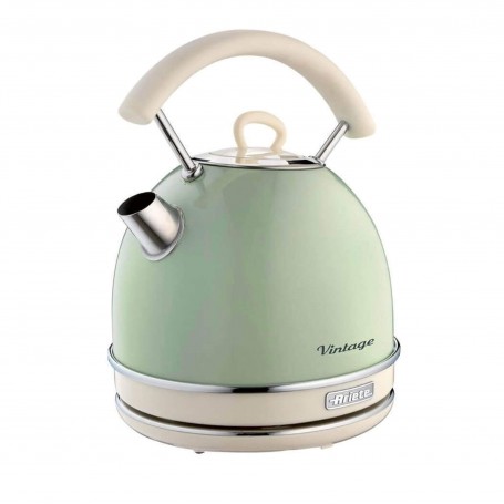 Ariete 2877 Bollitore elettrico 1,7 Litri di Design Infusi, tè e tisane Autosp 2000 W  Inox Linea Vintage Verde
