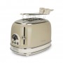 Ariete 155 Tostapane Vintage 2 fette di pane con pinze 6 livelli di tostatura 810 W-  Inox Linea Vintage Beige