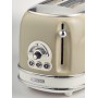 Ariete 155 Tostapane Vintage 2 fette di pane con pinze 6 livelli di tostatura 810 W-  Inox Linea Vintage Beige
