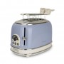 Ariete 155 Tostapane Vintage 2 fette di pane con pinze 6 livelli di tostatura 810 W-  Inox Linea Vintage Celeste