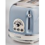 Ariete 155 Tostapane Vintage 2 fette di pane con pinze 6 livelli di tostatura 810 W-  Inox Linea Vintage Celeste