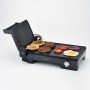 Ariete 1916 Multi Grill 3 in 1 Griglia Elettrica, Barbecue, Piastra liscia e rigata apertura a 180° Termost regolabi 2400 W Nero