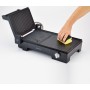 Ariete 1916 Multi Grill 3 in 1 Griglia Elettrica, Barbecue, Piastra liscia e rigata apertura a 180° Termost regolabi 2400 W Nero