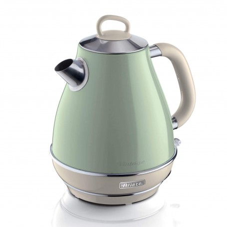 Ariete 2869 Bollitore Elettrico 1,7 Litri di Design Infusi, tè e tisane Autosp 2000 W  Inox Linea Vintage Verde