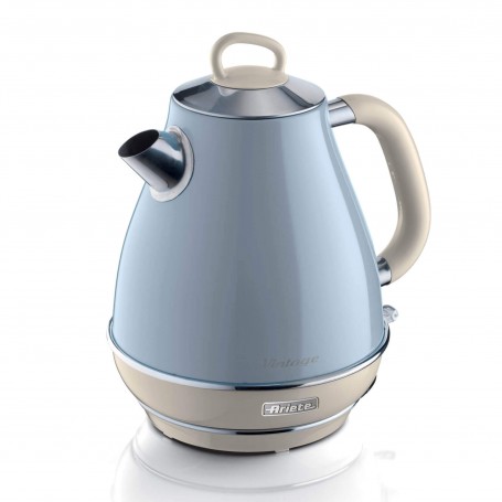 Ariete 2869 Bollitore Elettrico 1,7 Litri di Design Infusi, tè e tisane Autosp 2000 W  Inox Linea Vintage Celeste