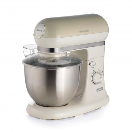 Ariete 1588 Impastatrice Planetaria Pane, pizza e dolci 7 Velocità 3 Fruste 5,5 Litri  Inox 2400 W Linea Vintage Beige