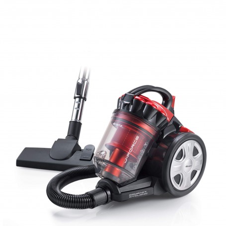 Ariete 2753 J-Force Aspirapolvere senza sacco Tecnologia multiciclonica Tubo telescopico Filtro Hepa Cavo 5 mt 700 W Rosso Nero