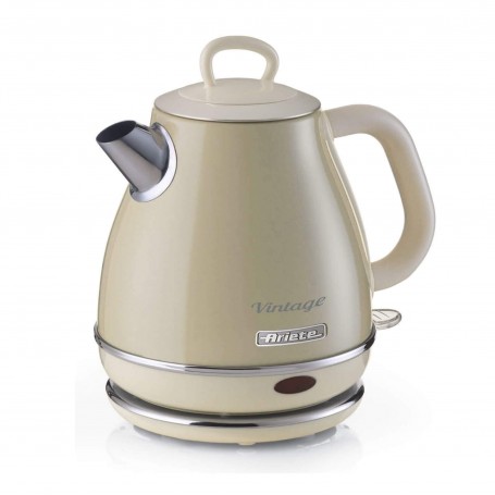Ariete 2868 Bollitore Elettrico Vintage 1 Litro Infusi, Tè e Tisane Autosp  Inox 1 Litro 1600 W Beige