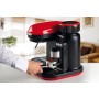 Ariete 1318 Macchina da Caffè con Macinacaffè 1 filtro Montalatte 15 bar 1080 W 0,8 Litri Linea Moderna Rosso