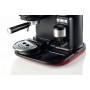 Ariete 1318 Macchina da Caffè con Macinacaffè 1 filtro Montalatte 15 bar 1080 W 0,8 Litri Linea Moderna Rosso