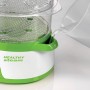 Ariete 911 Healthy Steam Vaporiera Elettrica 3 Cestelli Contenitore per riso Timer 60? 800 W 9 Litri Bianco e Verde