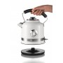 Ariete 2854 Moderna Bollitore Elettrico, 2000 W, 1,7 L, 360°Cordless, Spegn Autom, Filtro Rimovibile, Livello Acqua, Term Bianco