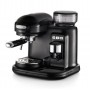 Ariete 1318 Moderna Macchina per caffè espresso con macinacaffè integrato, cappuc per schiuma di latte, 1filtro, 1080W, nero
