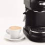 Ariete 1318 Moderna Macchina per caffè espresso con macinacaffè integrato, cappuc per schiuma di latte, 1filtro, 1080W, nero