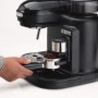 Ariete 1318 Moderna Macchina per caffè espresso con macinacaffè integrato, cappuc per schiuma di latte, 1filtro, 1080W, nero