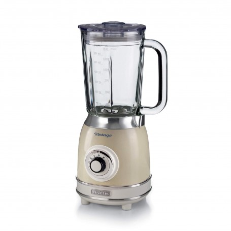 Ariete 583, Frullatore Vintage con tazza in vetro da 1,5 Litri, 4 Lame in  Inox, 4 Velocità + Pulse,1000 W, Beige