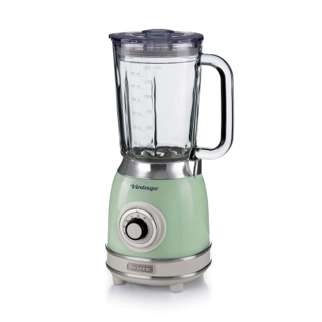 Ariete 583, Frullatore Vintage con tazza in vetro da 1,5 Litri, 4 Lame in  Inox, 4 Velocità + Pulse,1000 W, Verde
