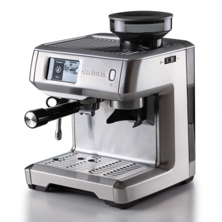 Ariete 1312, Macchina da Caffè, Digitale, Macinacaffè Integrato, Polvere e Cialde ESE 15 Bar 1/2 Tazze Cappuccino, 1600W, Silver
