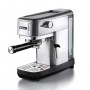 Ariete 1380 Macchina da caffè in metallo, polvere e cialde ESE, 1300 W, Capacità 1,1 L, 15 bar Filtro ½ tazze Cappuccino, Silver