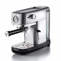 Ariete 1381 Macchina da caffè con manometro per caffè in polvere e cialde ESE, 1300 W, 1,1 L, 15 bar ½ tazze Cappuccino, Silver
