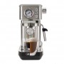 Ariete 1381 Macchina da caffè con manometro per caffè in polvere e cialde ESE, 1300 W, 1,1 L, 15 bar ½ tazze Cappuccino, Silver
