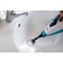 Ariete 4175 Steam Mop Foldable 10 in 1, Scopa a Vapore Pieghevole, 1500 W, 10 funzioni in 1 accessori, 350 cc, Bianco/Azzurro