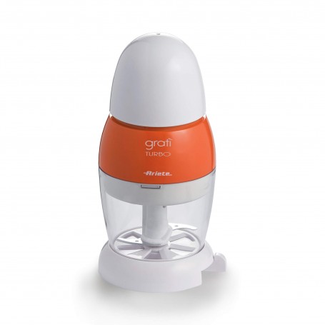 Ariete 439 Gratì Turbo Grattugia elettrica che si trasforma in Formaggera con dosatore da tavola Coperchio salvafreschezza Inox