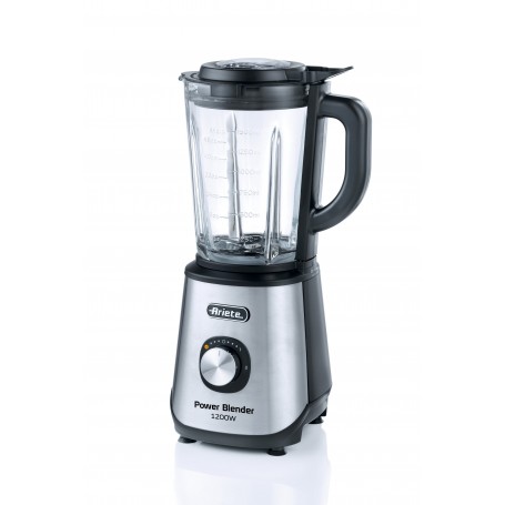 Ariete 579 Power Blender 1200W, Frullatore, 1200W, 4 lame inox, 2 velocità + Pulse 1,5 L, Piedini antiscivolo, Coperchio , Metal
