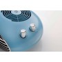 Ariete 8211 Termoventilatore da tavolo, Stufetta elettrica, 2000W, Termostato, Silenzioso, Griglia e piedi cromati, Celeste