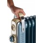 Ariete 839 Radiatore a olio Vintage Celeste 11 elementi riscaldanti 3 livelli di potenza Maniglia e ruote per facile max 2500W