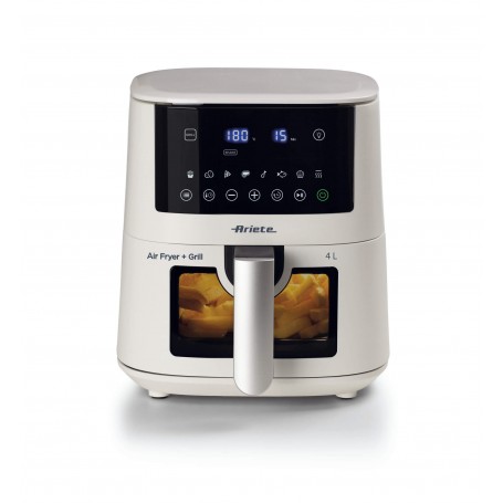 Ariete 4633 Friggitrice ad aria 4L, 1400W, Capacità 4L, 9 programmi, Funzione Shake e Grill, Temperatura fino a 200°C, Bianco
