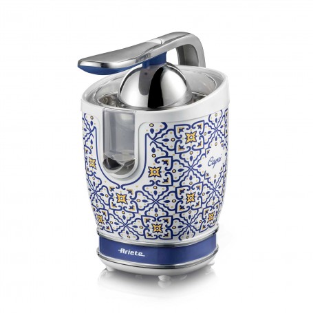 Ariete 413 Spremiagrumi Capri Elettrico con Leva 2 Coni per Frutti Grandi e Piccoli Salvagoccia Spremitura Prof Corpo in Metallo